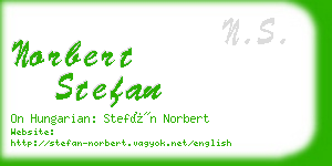 norbert stefan business card